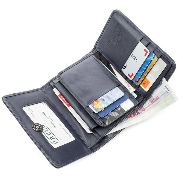 Вертикальный кошелек женский STINGRAY LEATHER 18533 из натуральной кожи морского ската Синий 18533 фото
