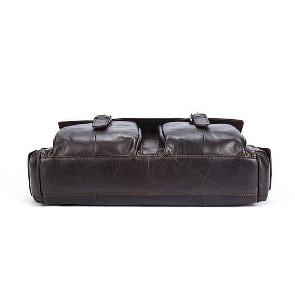 Men's business briefcase for laptop Vintage 14749 Brown 14749 фото