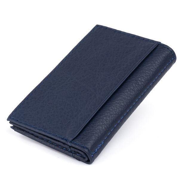 Визитница-книжка ST Leather 19217 Темно-синяя 19217 фото