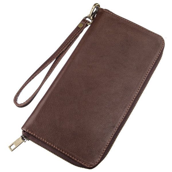 Men's horizontal leather clutch SHVIGEL 19121 Brown 19121 фото