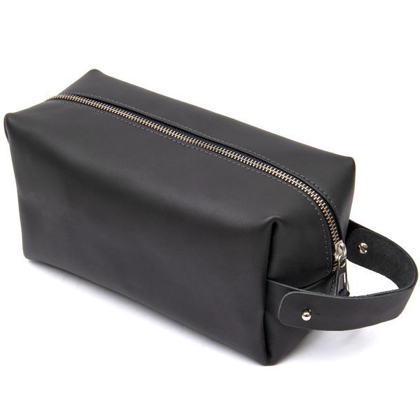 Men's matte leather toiletry case GRANDE PELLE 11508 Black 11508 фото