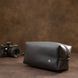 Men's matte leather toiletry case GRANDE PELLE 11508 Black 11508 фото 6