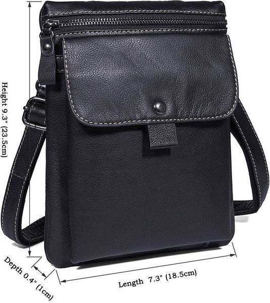 Bag Vintage 14552 made of genuine leather Black 14552 фото