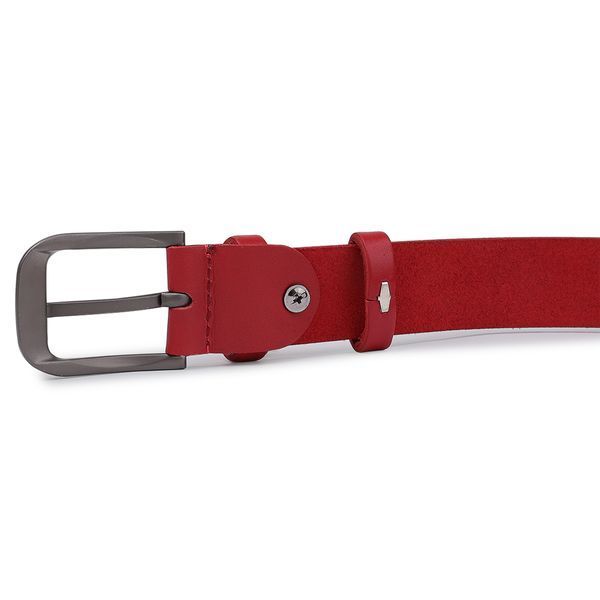 Women's matte leather belt Vintage 20777 Red 20777 фото