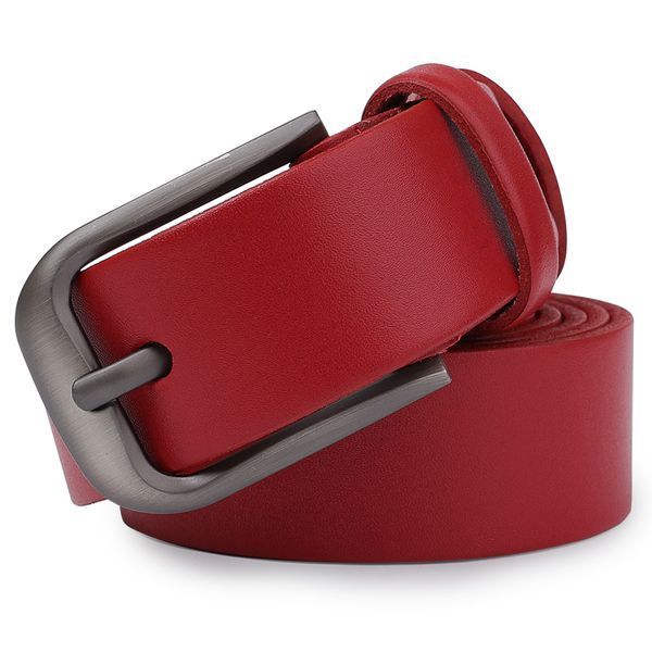 Women's matte leather belt Vintage 20777 Red 20777 фото