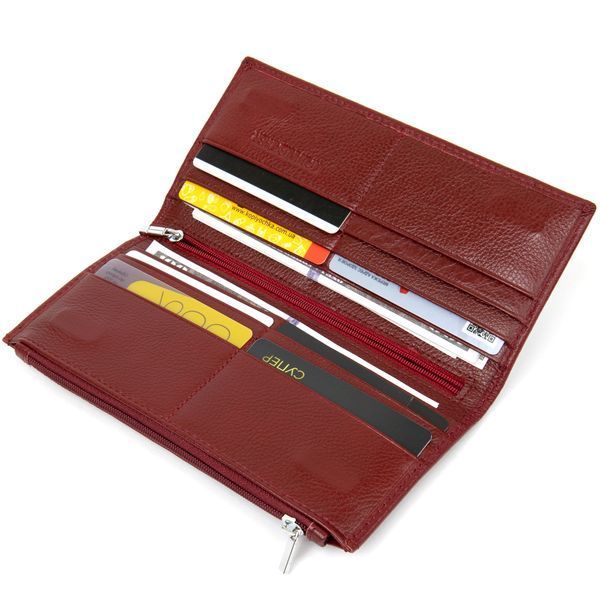 Stylish leather wallet for women ST Leather 19380 Dark red 19380 фото