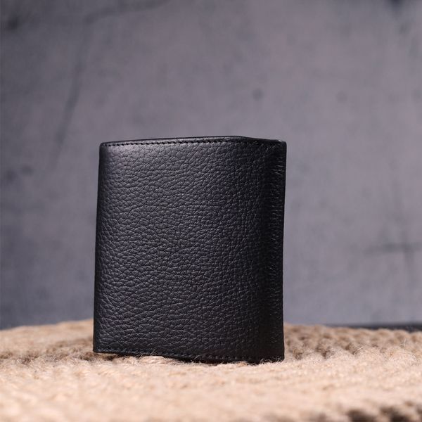 Women's compact wallet with coin holder made of genuine leather KARYA 21382 Black 21382 фото