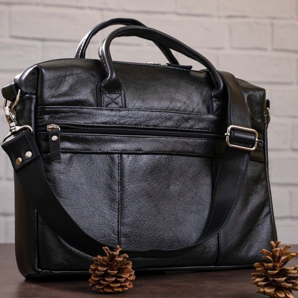 Men's bag in soft leather SHVIGEL 15306 Black 15306 фото