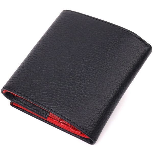 Women's compact wallet with coin holder made of genuine leather KARYA 21382 Black 21382 фото