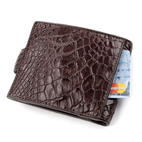 Гаманець CROCODILE LEATHER 18208 з натуральної шкіри крокодила Коричневий 18208 фото