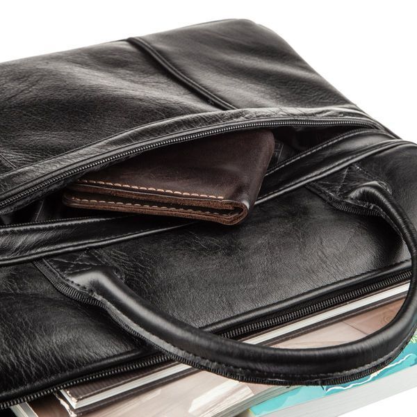 Men's bag in soft leather SHVIGEL 15306 Black 15306 фото