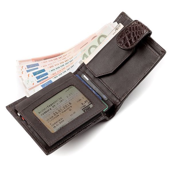 Гаманець CROCODILE LEATHER 18208 з натуральної шкіри крокодила Коричневий 18208 фото