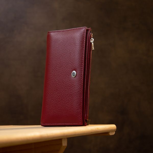 Stylish leather wallet for women ST Leather 19380 Dark red 19380 фото