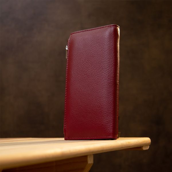 Stylish leather wallet for women ST Leather 19380 Dark red 19380 фото