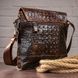Сумка чоловіча з тисненням під крокодила Vintage 14698 Коричнева 14698 фото 4