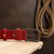 Women's matte leather belt Vintage 20777 Red 20777 фото 7