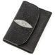 Горизонтальний гаманець STINGRAY LEATHER 18560 з натуральної шкіри морського скату Чорний 18560 фото 1