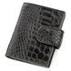 Визитница мужсккая CROCODILE LEATHER 18576 из натуральной кожи крокодила Черная 18576 фото 1