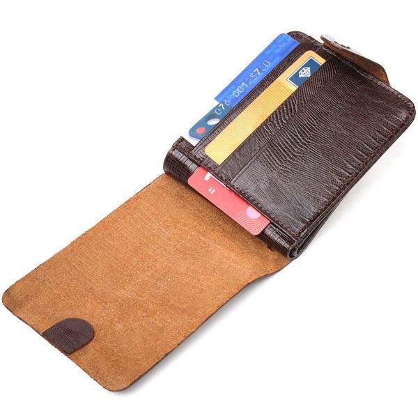 Elegant bifold wallet for men made of genuine textured leather CANPELLINI 21576 Brown 21576 фото