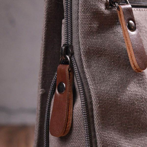 Practical vertical men's textile bag 21266 Vintage Gray 21266 фото