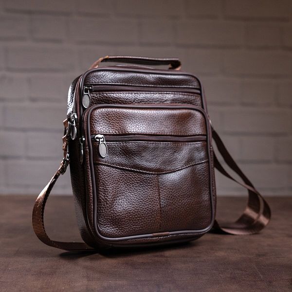 Men's messenger with one compartment 20246 Vintage Brown 20246 фото