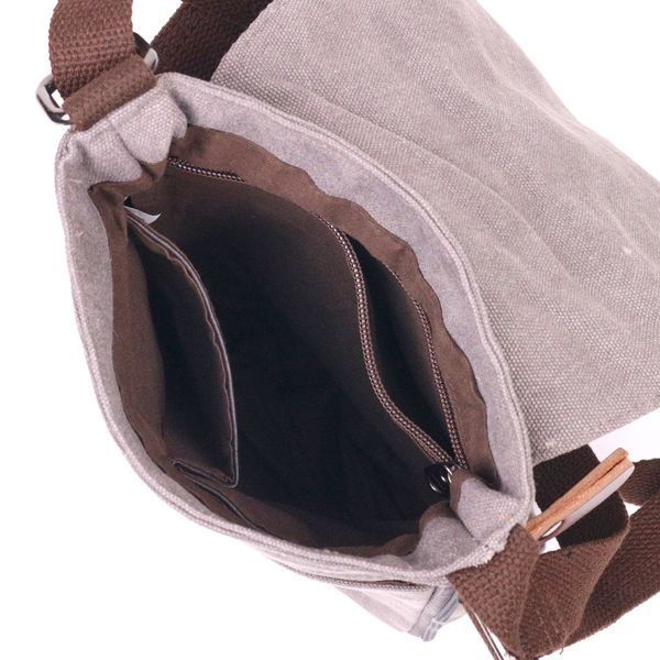Practical vertical men's textile bag 21266 Vintage Gray 21266 фото
