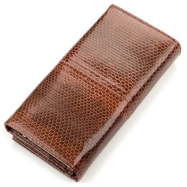 Кошелек женский SEA SNAKE LEATHER 18155 из натуральной кожи морской змеи Коричневый 18155 фото