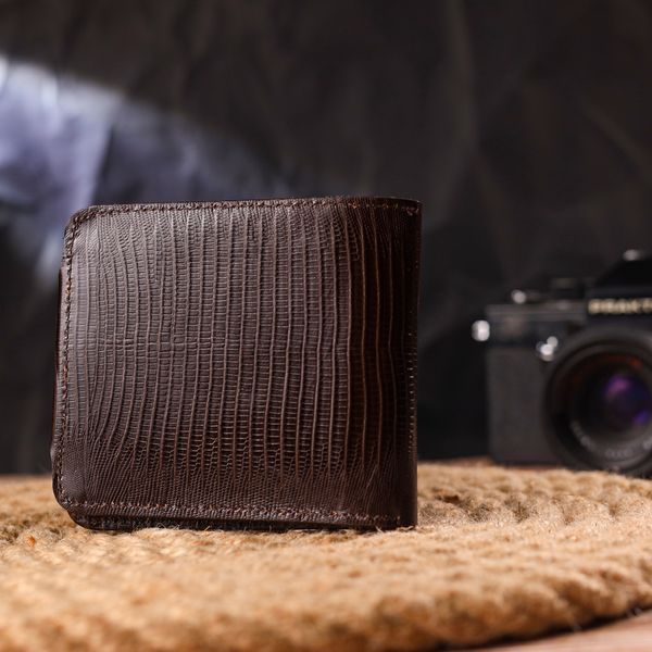 Elegant bifold wallet for men made of genuine textured leather CANPELLINI 21576 Brown 21576 фото
