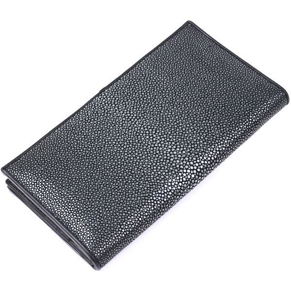 Wallet STINGRAY LEATHER 18093 made of genuine stingray leather Black 18093 фото