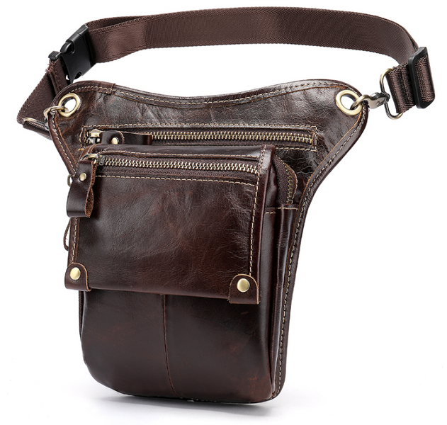 Men's leather belt bag Vintage 20013 Brown 20013 фото