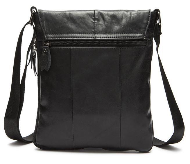 Stylish men's leather bag Vintage 14848 Black 14848 фото