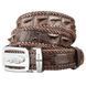 Ремень CROCODILE LEATHER 18599 из натуральной кожи крокодила Коричневый 18599 фото 1
