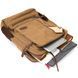 Unisex textile travel backpack with two compartments Vintage 20614 Sand 20614 фото 5