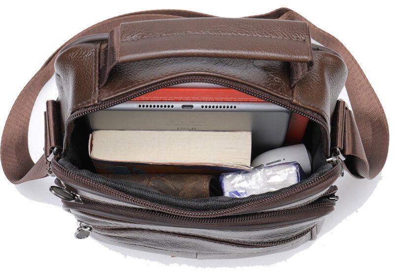 Men's messenger with one compartment 20246 Vintage Brown 20246 фото