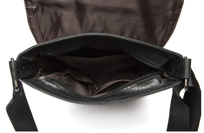 Stylish men's leather bag Vintage 14848 Black 14848 фото