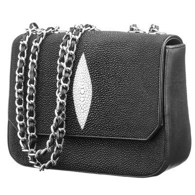 Клатч женский STINGRAY LEATHER 18507 из натуральной кожи морского ската Черный 18507 фото