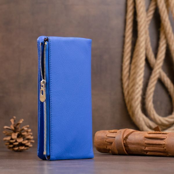 Вертикальный кошелек на кнопке унисекс ST Leather 19205 Синий 19205 фото