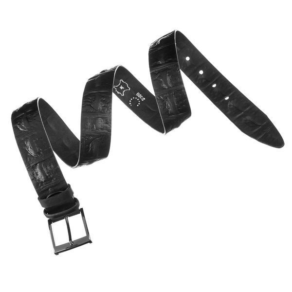 Men's belt SHVIGEL 15270 leather Black 15270 фото