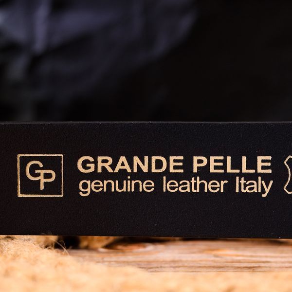 Excellent belt for men made of genuine leather Grande Pelle 21469 Blue 21469 фото