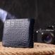 Stylish wallet for men in two folds made of genuine textured leather with crocodile embossing CANPELLINI 21577 Blue 21577 фото 7