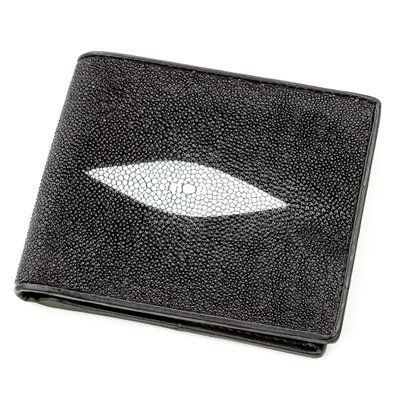 Бумажник мужской STINGRAY LEATHER 18563 из натуральной кожи морского ската Черный 18563 фото
