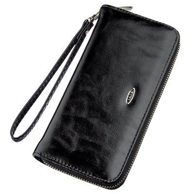 Women's wallet with one zipper made of eco-leather smooth KIVI 19040 Black 19040 фото