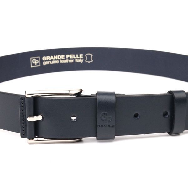 The perfect belt for men made of genuine leather Grande Pelle 21470 Blue 21470 фото