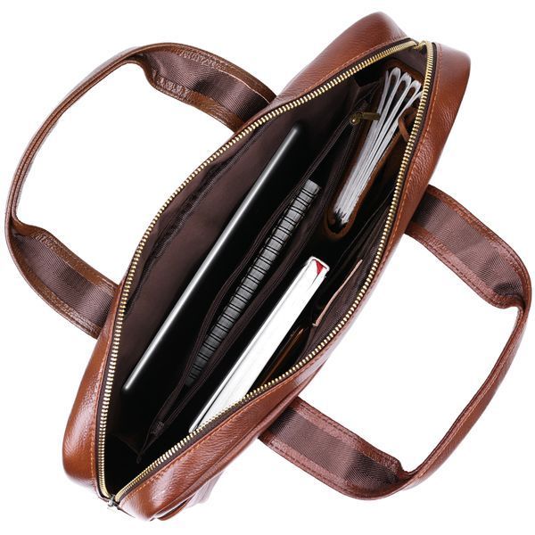 Leather men's laptop bag Vintage 20470 Brown 20470 фото