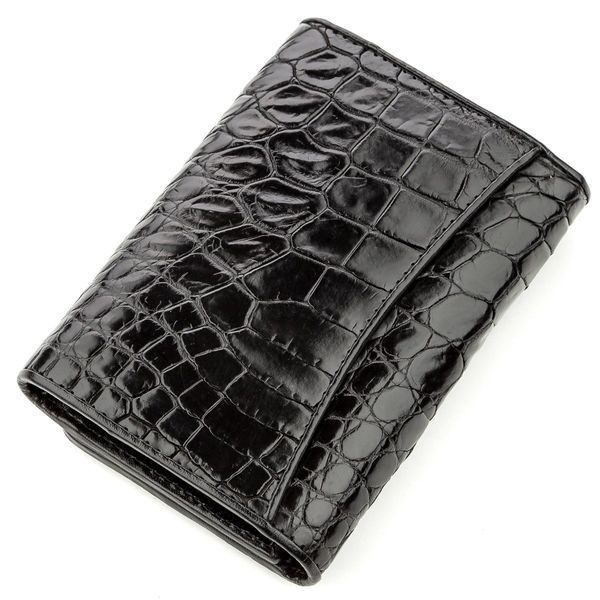 Гаманець чоловічий CROCODILE LEATHER 18573 з натуральної шкіри крокодила Чорний 18573 фото