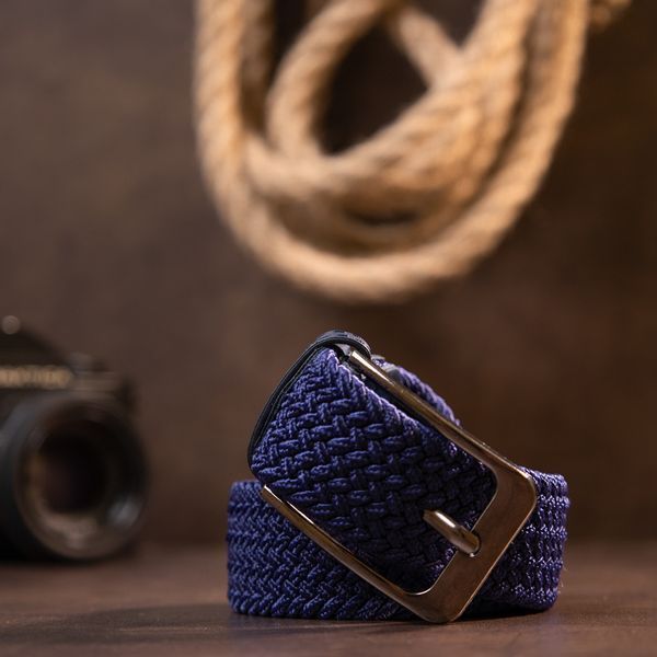 Textile men's belt classic Vintage 20524 Blue 20524 фото