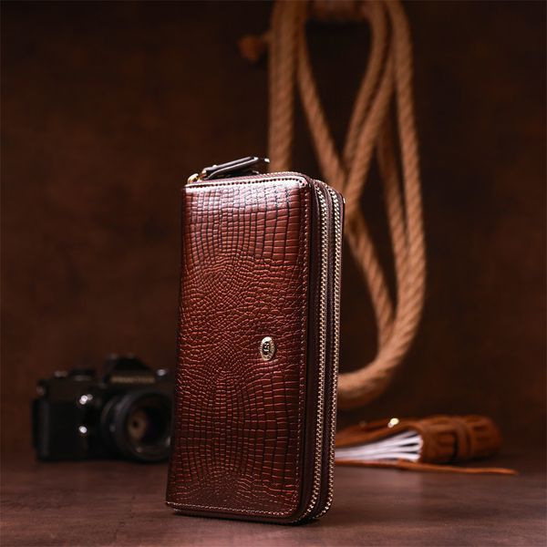 Жіночий лаковий клатч ST Leather 18908 Коричневий 18908 фото