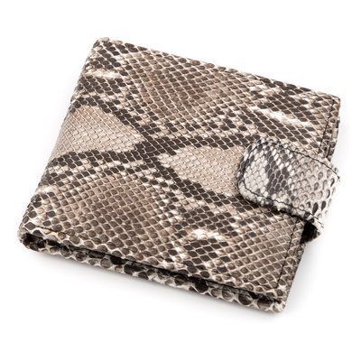 Гаманець SNAKE LEATHER 18213 з натуральної шкіри пітона Сірий 18213 фото