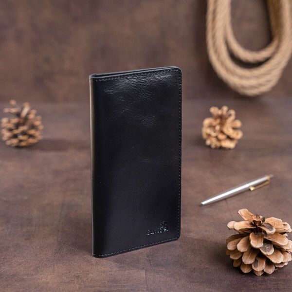 Men's vertical wallet made of alcor leather SHVIGEL 16195 Black 16195 фото