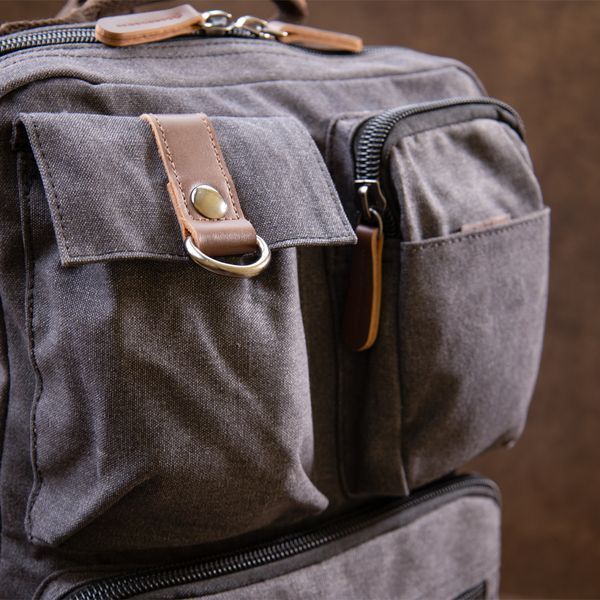 Unisex textile travel backpack Vintage 20617 Graphite 20617 фото